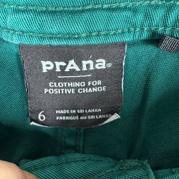 Prana Green Sancho Pant Green Size 6 Organic Cotton Stretch - Picture 4 of 11